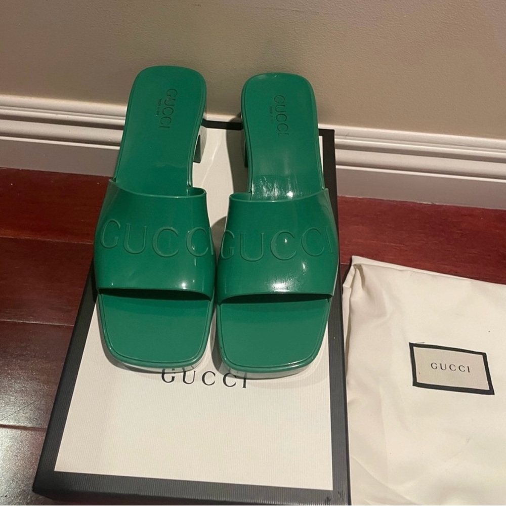 Gucci Green Women's Slide Sandals